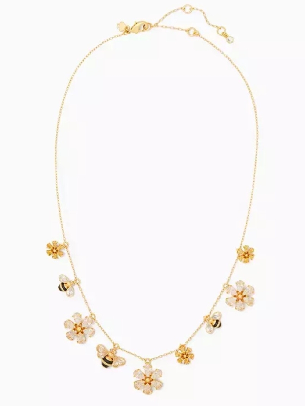 🆕️ Kate Spade Retired All Abuzz Stone Bee Charm Necklace